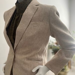 JCrew Campbell Linen BEIGE/TAN blazer size 6